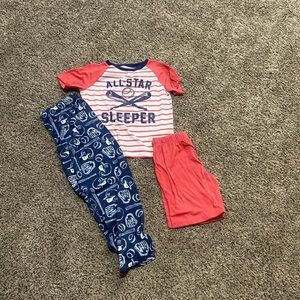 Carters size 8 boys 3 piece pajama set